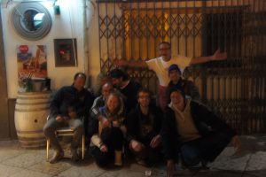 Abendliches Gruppenfoto